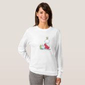 Yoga-Schneemann-Weihnachtsspitze T-Shirt (Vorne ganz)