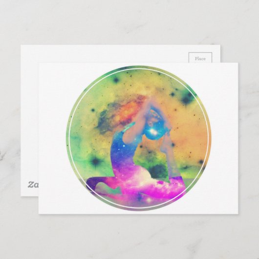 Yoga Series Universe King Pigeon Postkarte (Vorne/Hinten)