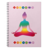 Yoga Seven Chakras Notizblock (Vorderseite)