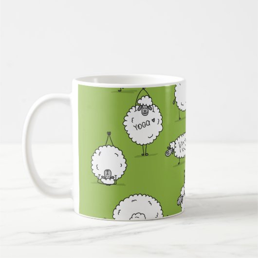 Yoga Sheep: Whimsical Sketch Fun. Kaffeetasse (Links)