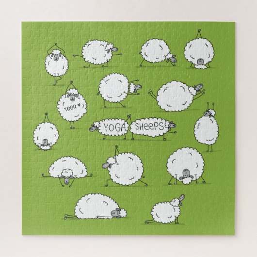 Yoga Sheep: Whimsical Sketch Fun. Puzzle (Vertikal)