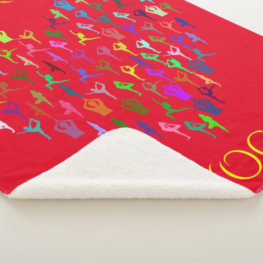 YOGA Sherpa Decke mit personalisiertem Namen. Sherpadecke (3/4)