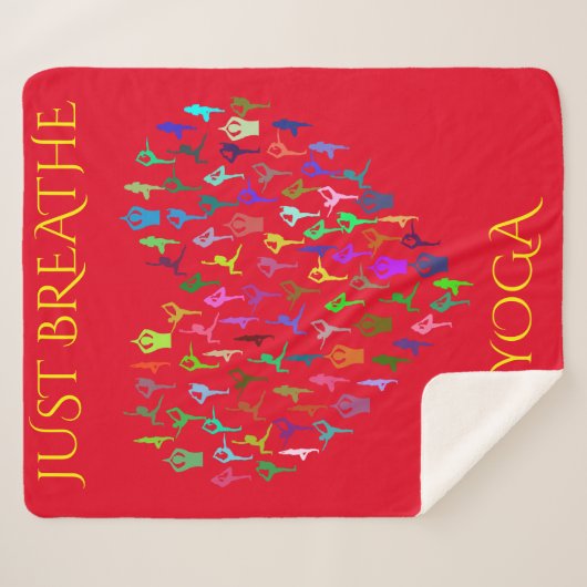 YOGA Sherpa Decke mit personalisiertem Namen. Sherpadecke (Vorderseite (Horizontal))