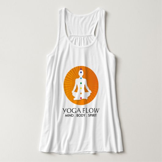 Yoga-Shirt mit Chakra Farben Tank Top (Design Vorderseite)