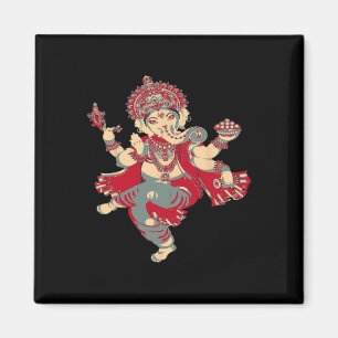 Yoga-Shirts Spirituell Hindu-Gott Ganesha Meditati Magnet