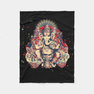 Yoga-Shirts Spiritueller Hindu-Gott Ganesha Medita Fleecedecke