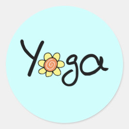 Yoga-Shirts und -Geschenke Runder Aufkleber
