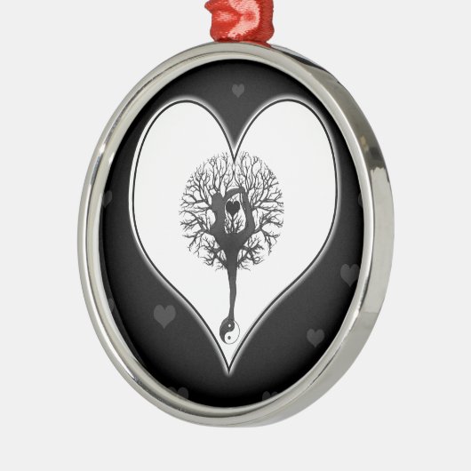 Yoga Silbernes Ornament (Links)