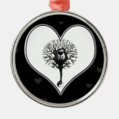 Yoga Silbernes Ornament (Vorne)