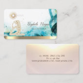 Yoga Silhouette Abstrakt Visitenkarte (Vorne/Hinten)