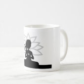 Yoga-Silhouette-Kaffee-Tasse Kaffeetasse (VorderseiteRechts)