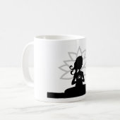 Yoga-Silhouette-Kaffee-Tasse Kaffeetasse (Vorderseite Links)