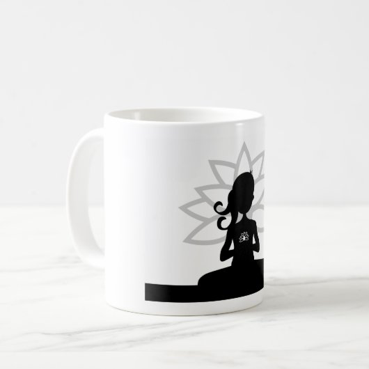 Yoga-Silhouette-Kaffee-Tasse Kaffeetasse (Vorderseite Links)