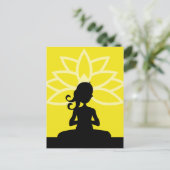Yoga Silhouette Postkarte (Stehend Vorderseite)