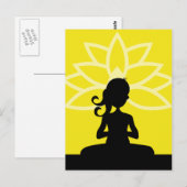 Yoga Silhouette Postkarte (Vorne/Hinten)
