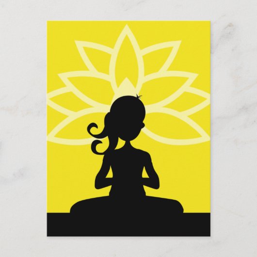 Yoga Silhouette Postkarte (Vorderseite)