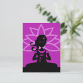 Yoga Silhouette Postkarte (Stehend Vorderseite)