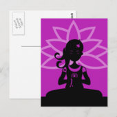 Yoga Silhouette Postkarte (Vorne/Hinten)