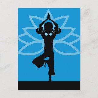 Yoga Silhouette Postkarte