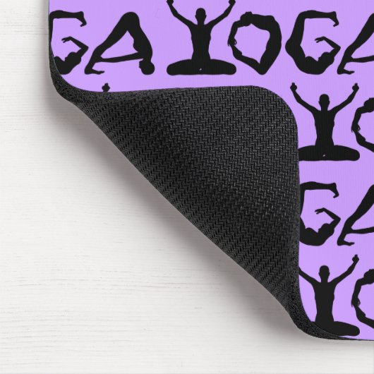 Yoga-Silhouetten geteert Mousepad (Ecke)