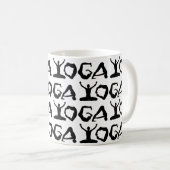 Yoga-Silhouetten Kaffeetasse (VorderseiteRechts)