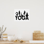 Yoga Silhouetten Poster (Küche)
