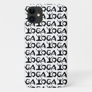 Yoga-Silhouetten schwarz und weiß Case-Mate iPhone Hülle