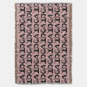 Yoga Silhouettes Decke (Vorderseite Vertikal)