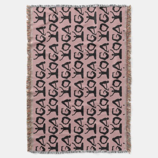 Yoga Silhouettes Decke (Vorderseite Vertikal)