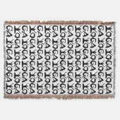 Yoga Silhouettes Decke (Vorderseite)