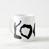 Yoga Silhouettes Kaffeetasse (Vorderseite Links)