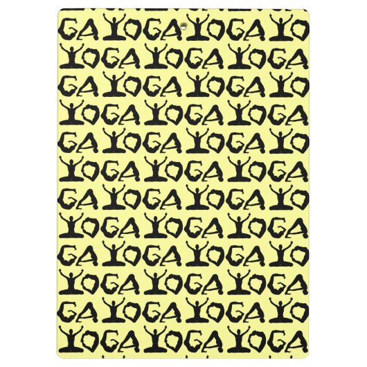 Yoga Silhouettes Klemmbrett (Rückseite)