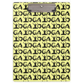 Yoga Silhouettes Klemmbrett (Vorderseite)