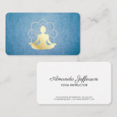 Yoga Sitting Lotus Leather Mandala Pattern Visitenkarte (Vorne/Hinten)