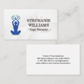 Yoga Sitting Pose Logo Visitenkarte (Vorne/Hinten)