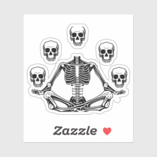 Yoga Skeleton Aufkleber