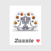 Yoga Skeleton Aufkleber (Blatt)