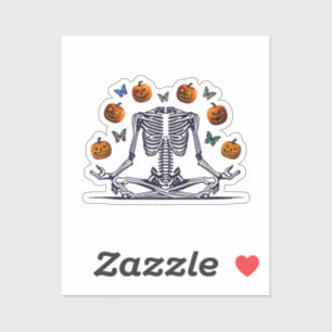 Yoga Skeleton Aufkleber