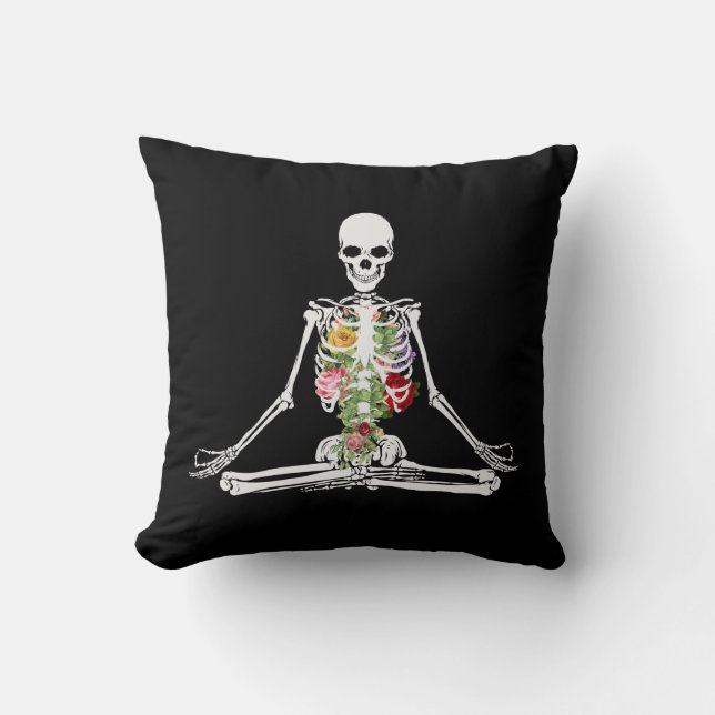 Yoga Skeleton Medizin Pillow Kissen (Vorderseite)