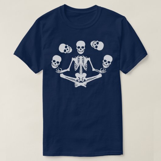 Yoga Skelett, lustiges Halloween für Männer und W T-Shirt (Design vorne)