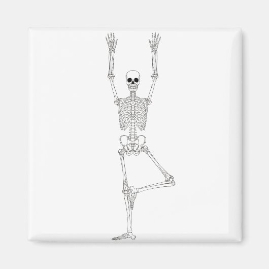 Yoga-Skelett Magnet (Vorne)