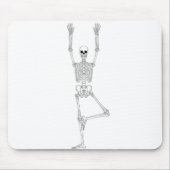 Yoga-Skelett Mousepad (Vorne)