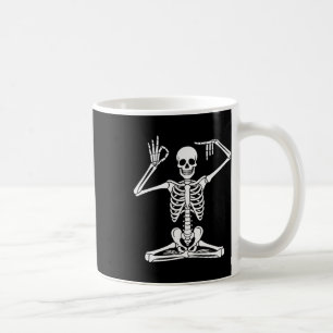Yoga-Skelett Namaste 67 Meme Lustiger Halloween-Me Kaffeetasse