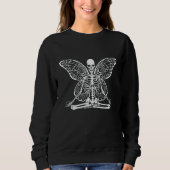 Yoga Skelett Schmetterling Fee Grunge Fairycore Äs Sweatshirt (Vorderseite)