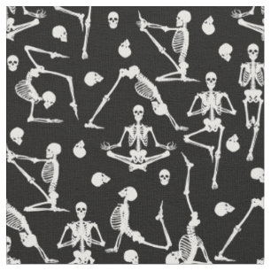 Yoga Skelette Knochen Anatomie Schädel gruselig Stoff