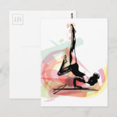 Yoga-Skizze Postkarte (Vorne/Hinten)
