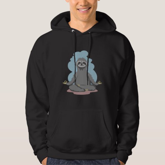 Yoga Sloth Hoodie (Vorderseite)