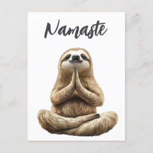 Yoga Sloth Namaste Postkarte