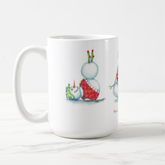 Yoga Snowmanweihnachtskaffee-Tasse Kaffeetasse (Links)