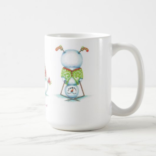 Yoga Snowmanweihnachtskaffee-Tasse Kaffeetasse (Rechts)